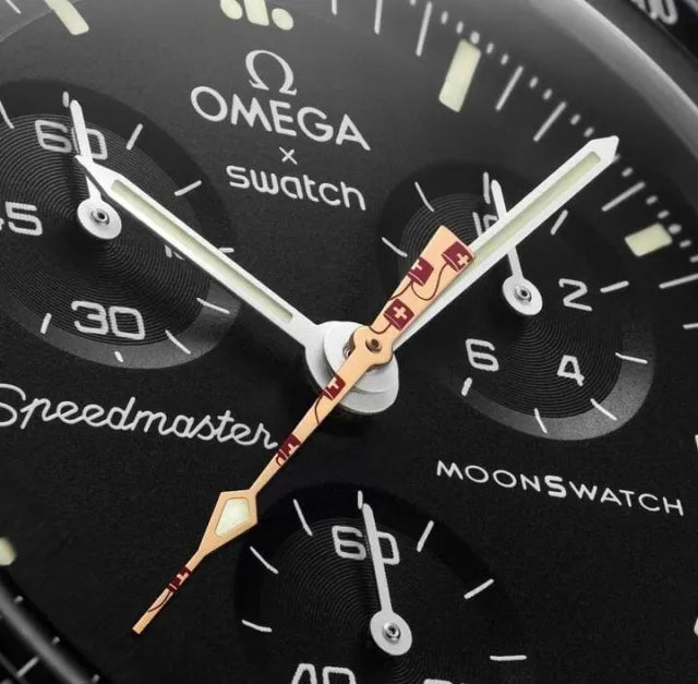 Special Edition OMEGA X SWATCH Moonshine Gold LANCETTA SVIZZERA Cassa di Bioceramic