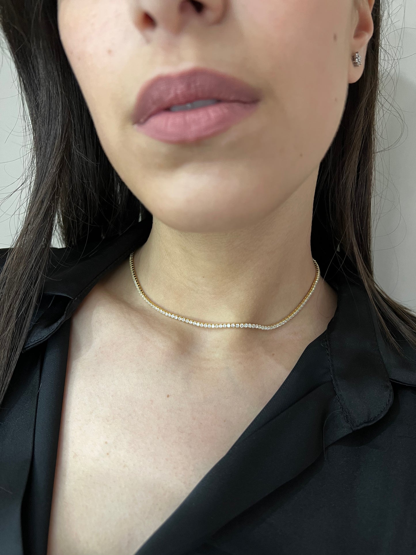 Collana Choker con Zirconi in argento